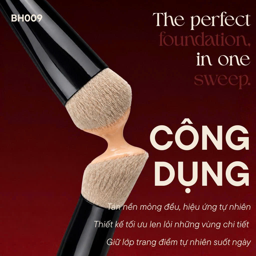 Cọ Tán Nền Vát Tam Giác BH Cosmetics Triangular Sloped Foundation Brush BH009